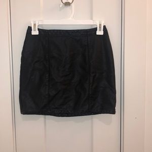 Faux leather skirt